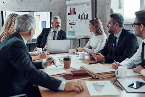 Group of people in a business meeting