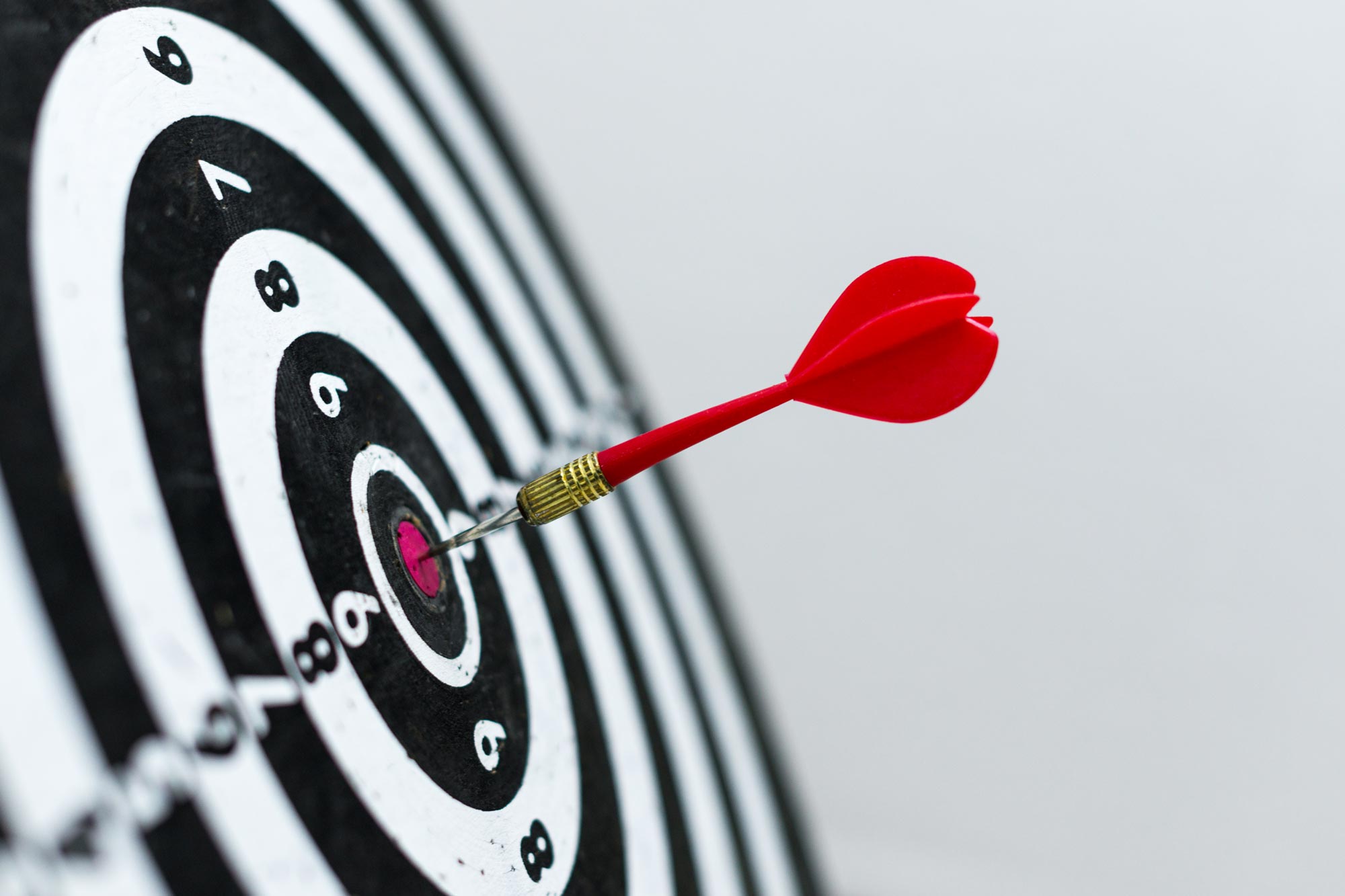 Arrow on a dart board